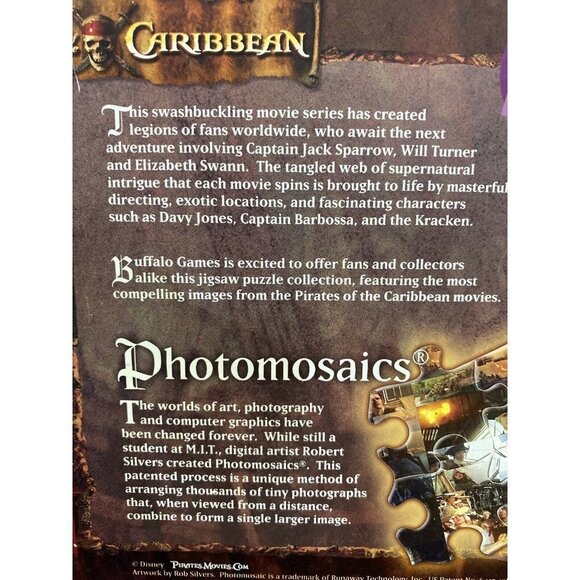 Pirates of the Caribbean Photomosaic Jigsaw Puzzle 300 Pcs 15 x 21 Open‎ Box - Picture 5 of 9